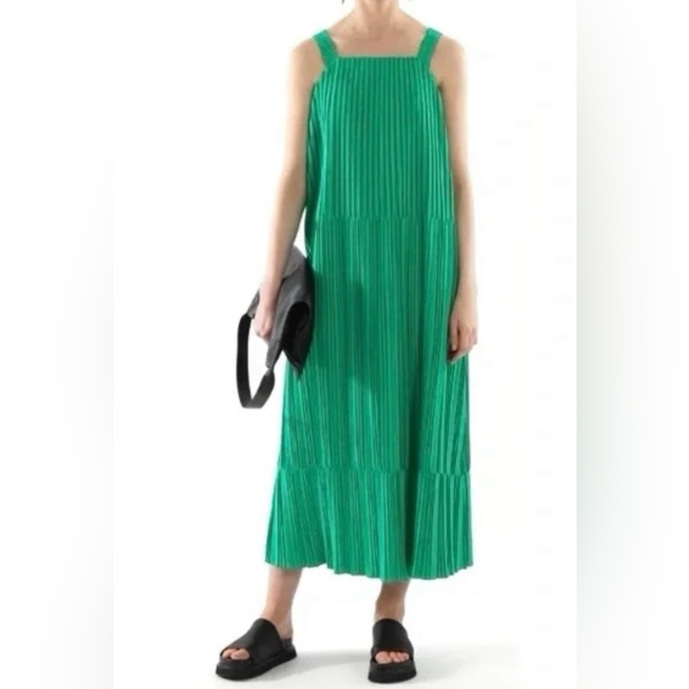 COS pleated maxi dress